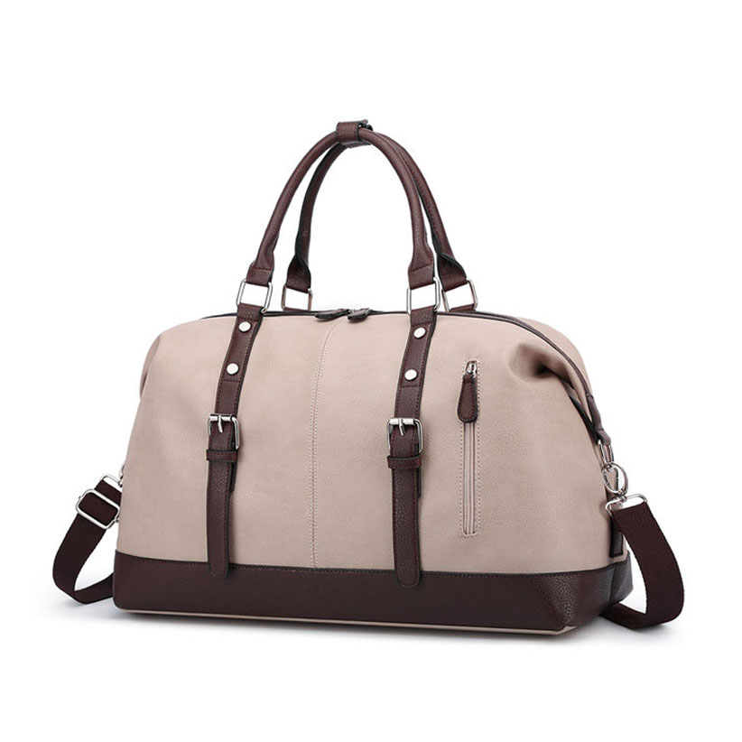 Moda grande capacidade saco de viagem das mulheres dos homens mão bagagem viagem duffle sacos bolsa de couro à prova dwaterproof água multifuncional bolsa de ombro