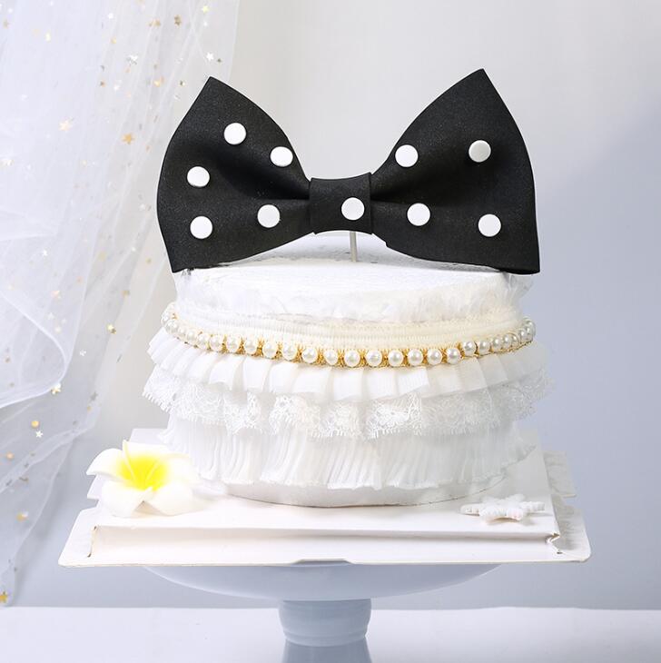 Gâteau Topper nœud-noeud gâteau décoration fête d'anniversaire fille bébé douche décor belle Rosette fille décor