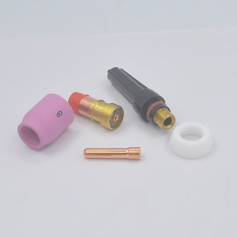5 Pcs/set TIG Welding Torch Consumables Cup Gas Lens Weling Tools Set Compatible with WP 9 20 25 Workshop Tools