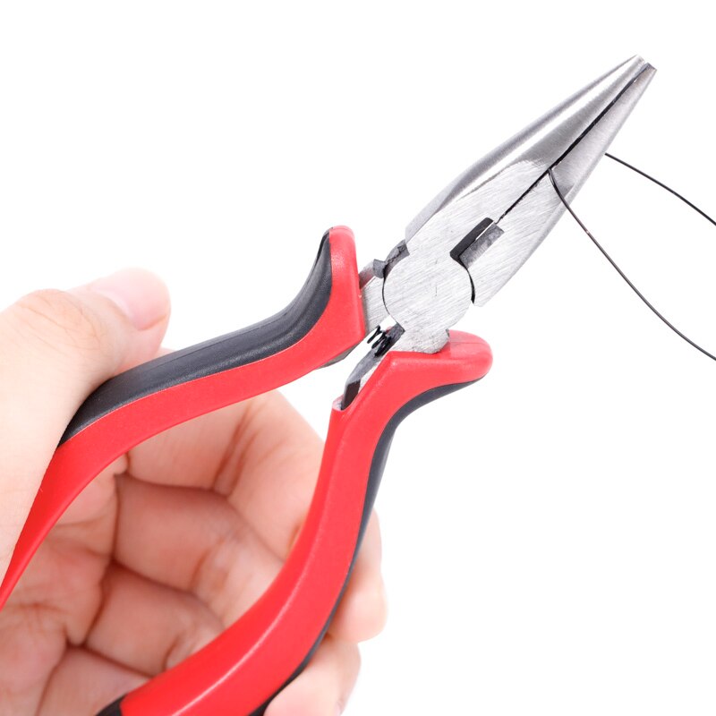 Smycken reparationsverktyg verktygstång tandlös tång vice vice hängande ringtång ringöppnare pincett koppar bromsok: Röd och svart