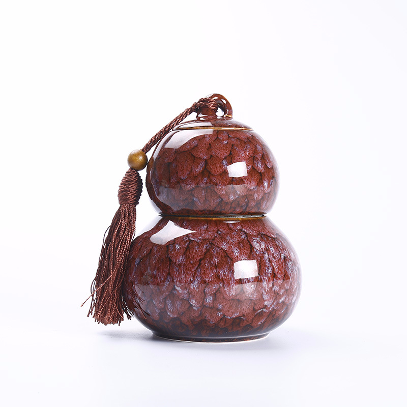 Calebasse forme de gourde Caddies à thé Mini boîtes de rangement en céramique feuilles de thé conteneur en céramique organisateur maison salon de thé à manger boîte de thé