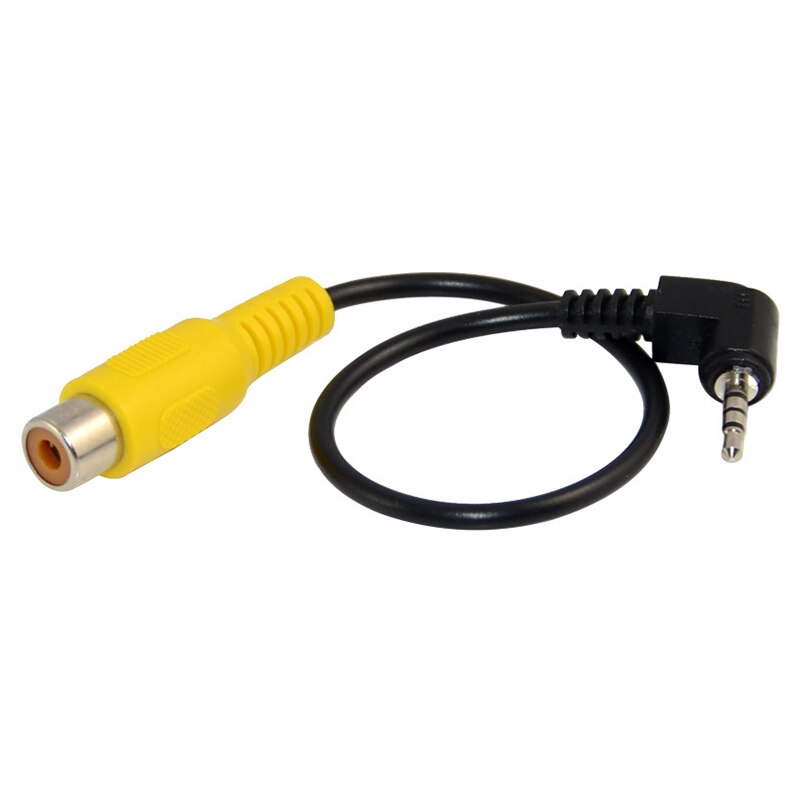 2 st 2.5mm stereo hane till rca hona adapterkabel för bil dvr videokamera gps, etc