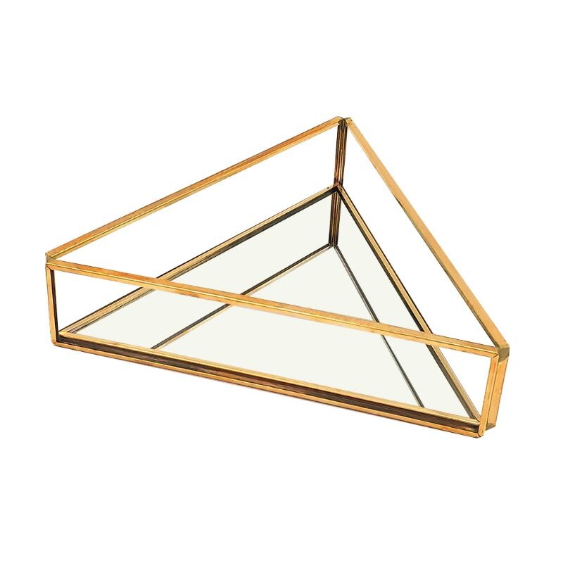 Miroir or bijoux plateau parfum plateau miroir vanité plateau commode plateau orné plateau métal décoratif plateau bijoux parfum organiser: B