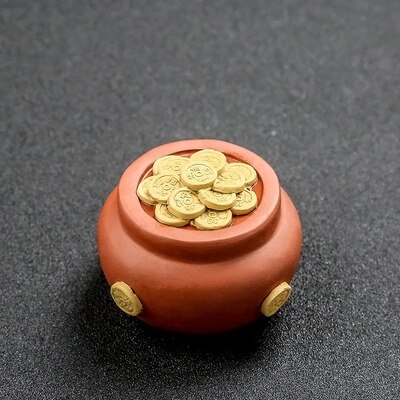 Sable violet chanceux thé ornements pour animaux de compagnie peut élever Boutique lingots Cornucopia zodiaque chien Wang Cai thé accessoires: A