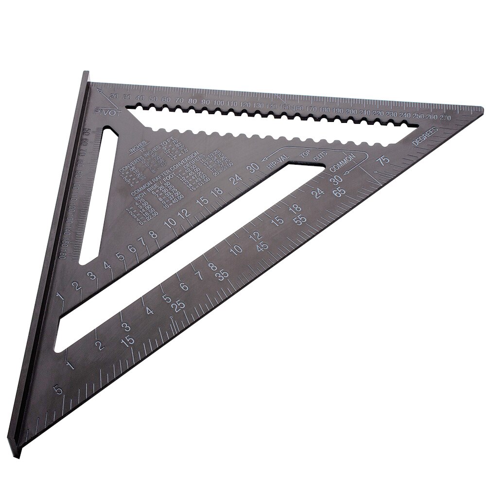 12inch Metric Squares For Woodworking Ruler Measuring Tool Aluminum Alloy Gauge Speed Square Roofing Triangle Ruler