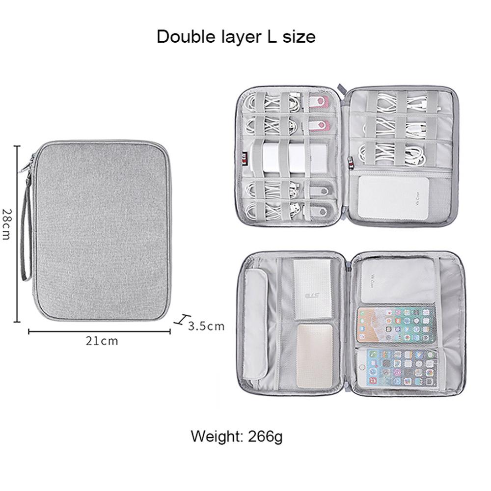 Mallette de rangement numérique grande capacité sac de transport de voyage pour clés USB cartes SD disque dur écouteurs câbles sac de rangement