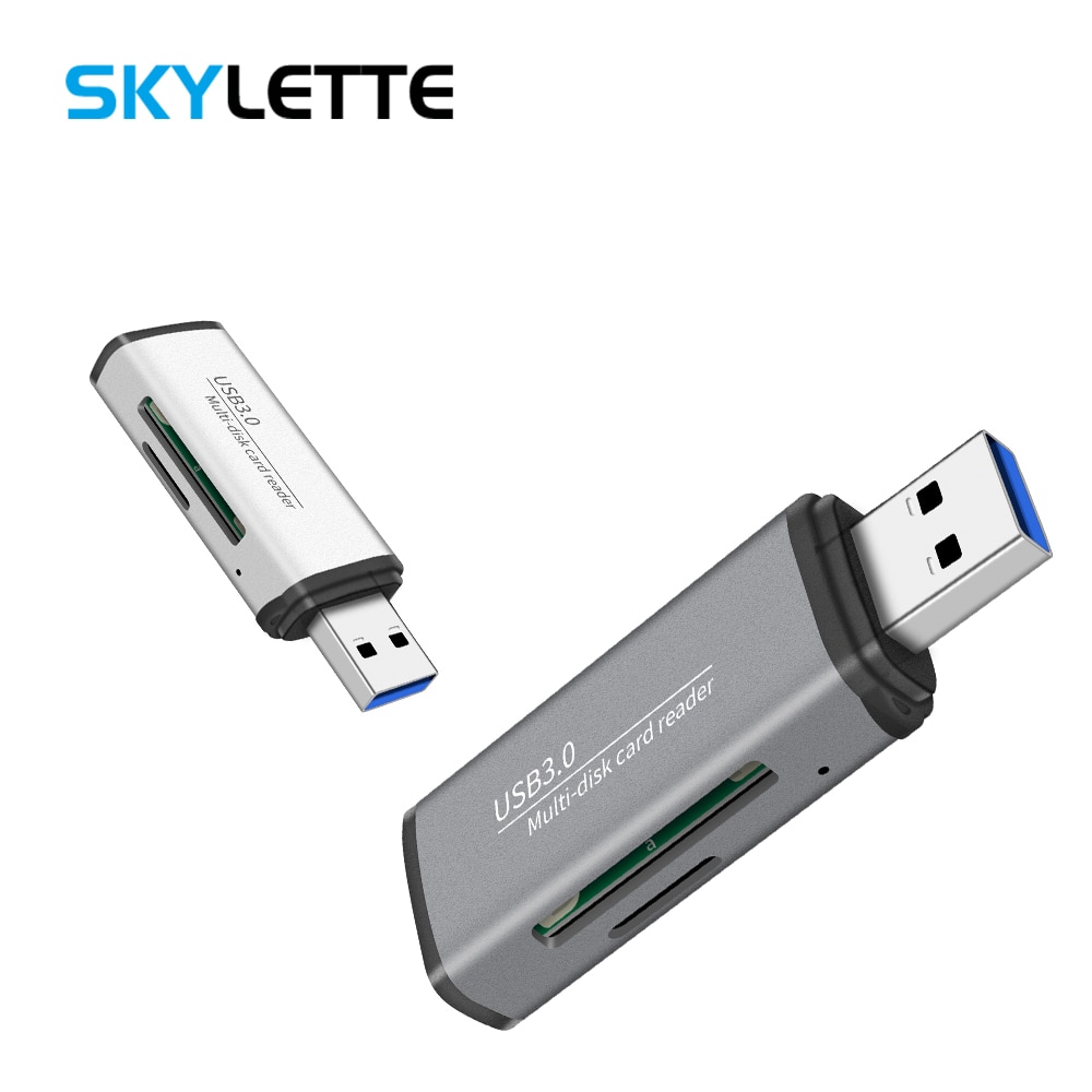 Aluminium USB 3.0 Kaartlezer SD Tf-kaart Data Interactie 5 Gbps Geheugenkaart Tegelijk Lezen Adapter voor Computer