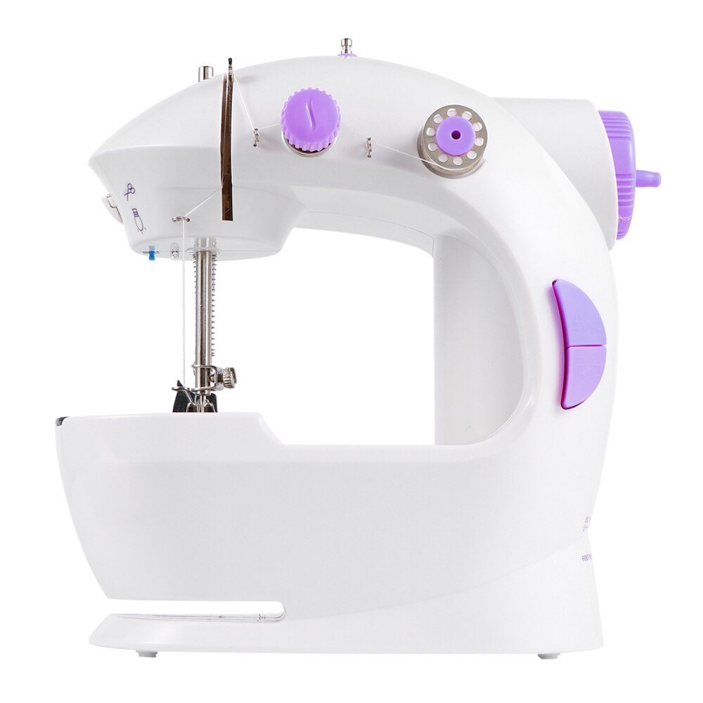 Mini Sewing Machine Electric Multifunctional Small Desktop Sewing Machine for Home (Pink, Original American Wire Gauge): Purple