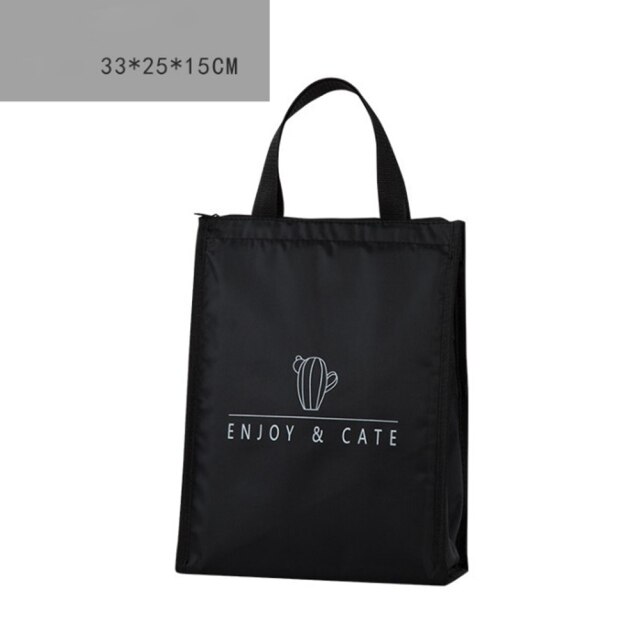 Portable Lunch Box Tote Cooler Bag Contracted Style Lunch Container For Men Women: Cactus Vertical