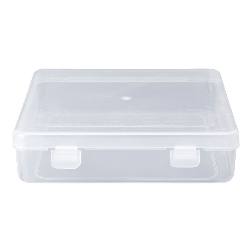 Vierkante doorzichtige plastic sieraden opbergdozen kralen knutseldoos containers: 11.9 11.9 2cm