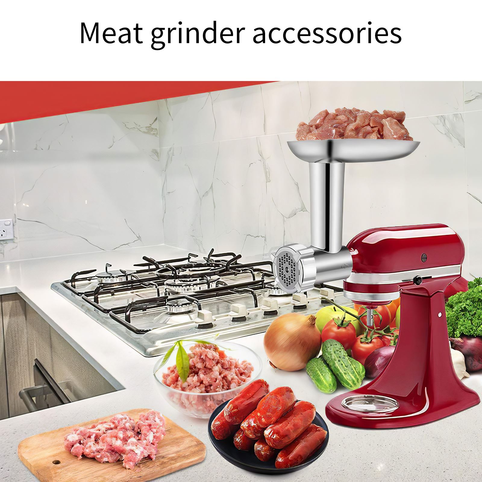 9PCS Electric Meat Grinder Cutters Blades Kitchen Food Sausage Mincers Meat Grinders Parts Kitchen Food Processors