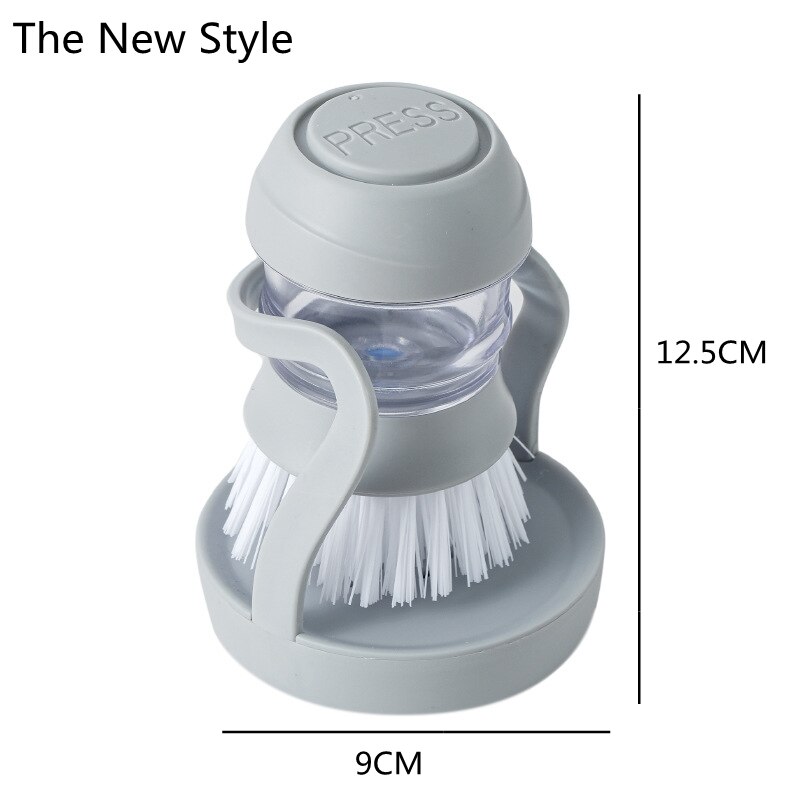 Cepillo de cocina limpiador de utensilios tipo prensa, aceite antiadherente, automático, hidráulico, para lavar platos, herramientas de descontaminación, artefacto de olla: The New Style