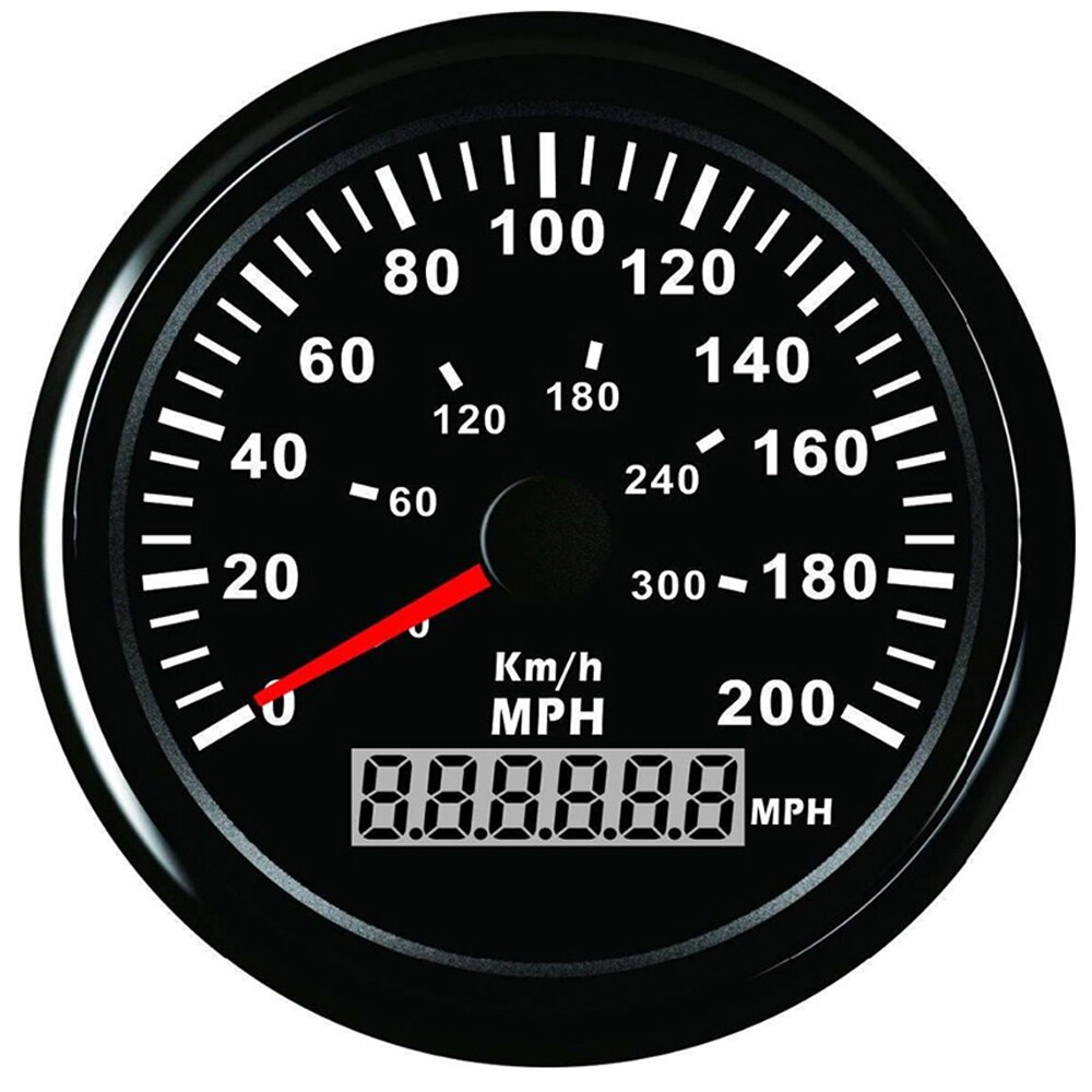 Waterproof Car GPS Speedometer Gauge 200 mph Truck Boat Speedometer Gauge with Backlight and GPS Antenna Sensor: BN