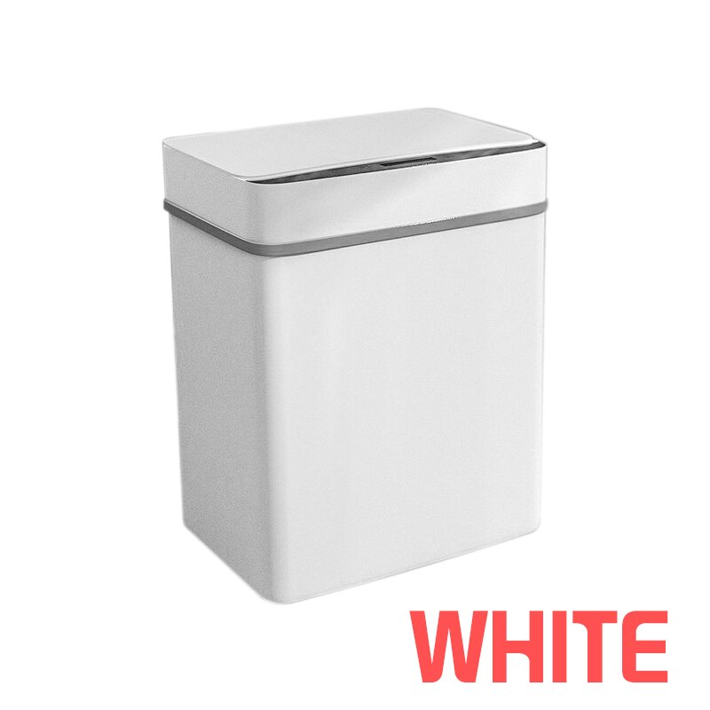 15l smart skraldespand automatisk induktion clamshell skraldespand klassificering husstand kontor køkken toilet dedikeret skraldespand: Hvid