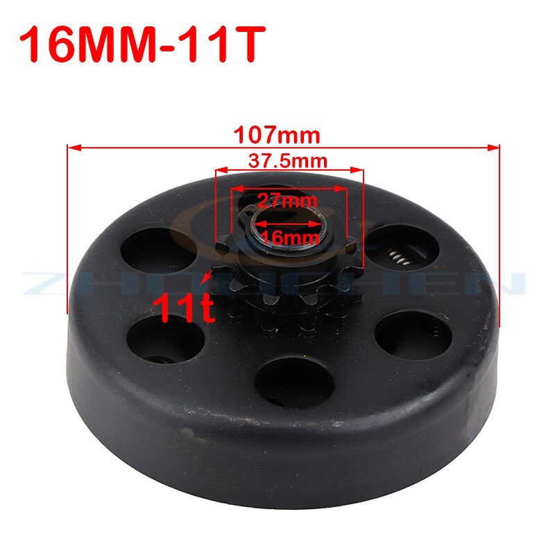 19mm 20mm Kreisel Automatische Kupplung 3/4 &quot;10&quot; 11 &quot;12&quot; 13 &quot;14&quot; 18Zahn 420\35\428 kette für gehen Kart Spaß Kart Minibike Motor-: 16mmX11t