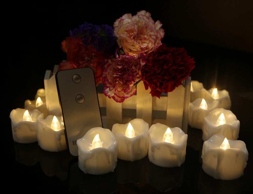 24pcs Battery Votive Candles With Remote,Remote Led Candles,Small Tea Lights,Party Candles,Electronic Candles Remote