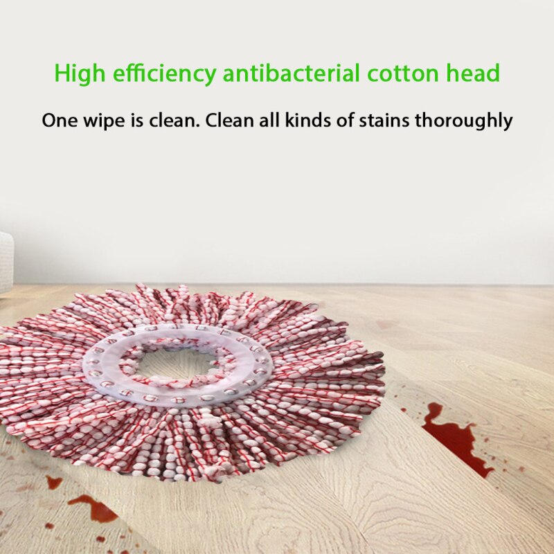 Microfiber Mop Head For 360° Rotating Spin Mop Bucket Dry Wet Cleaning