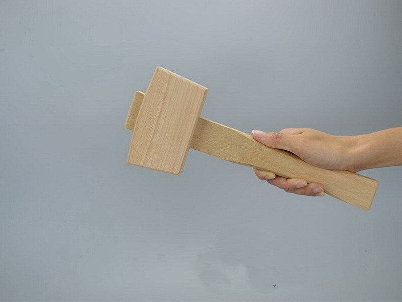 Hammer træ hånd is manual hammer muddlers knust is pick knuser støder træ is hammer: 315 x 130mm