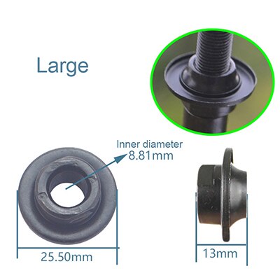 2 pçs/set Porca do Cubo Da Bicicleta Engrenagem Fixa Eixo Dianteiro Traseiro Parafuso S/L Suprimentos Peças Da Bicicleta Peças de Segurança Do Eixo: Large