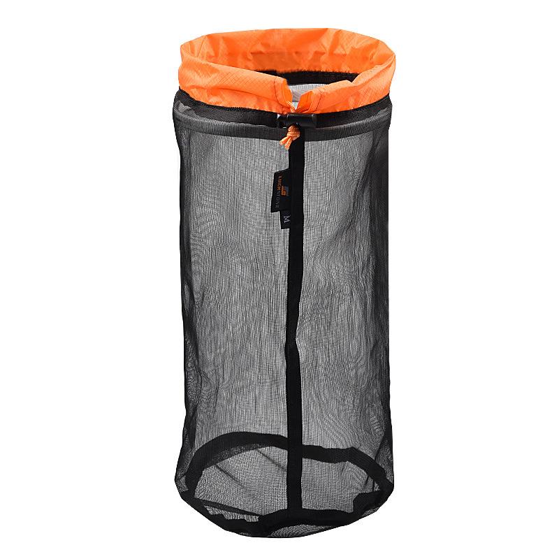 Bolsa de hamaca para dormir para acampar al aire libre, organizador de bolsas de almacenamiento para ropa de viaje, resistente al agua, bolsa de almacenamiento para hamaca: Orange black M