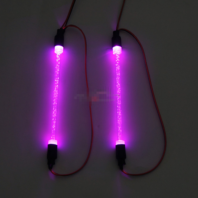 YEAHRUN-luces LED de colores para coche teledirigido, accesorios de decoración de chasis de camión, barra de tubo de luz, piezas de camión sobre orugas: Rojo
