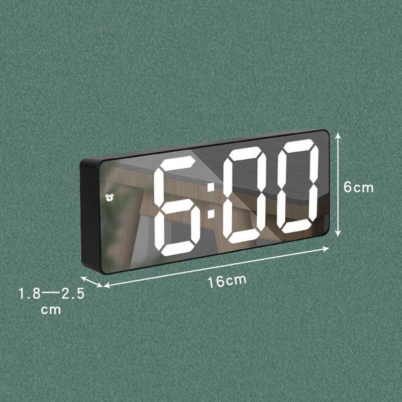 Large Numbers Display Alarm Clock Snooze LED Electronic Digital Table Clocks with Temperature Modern Living Room Decor