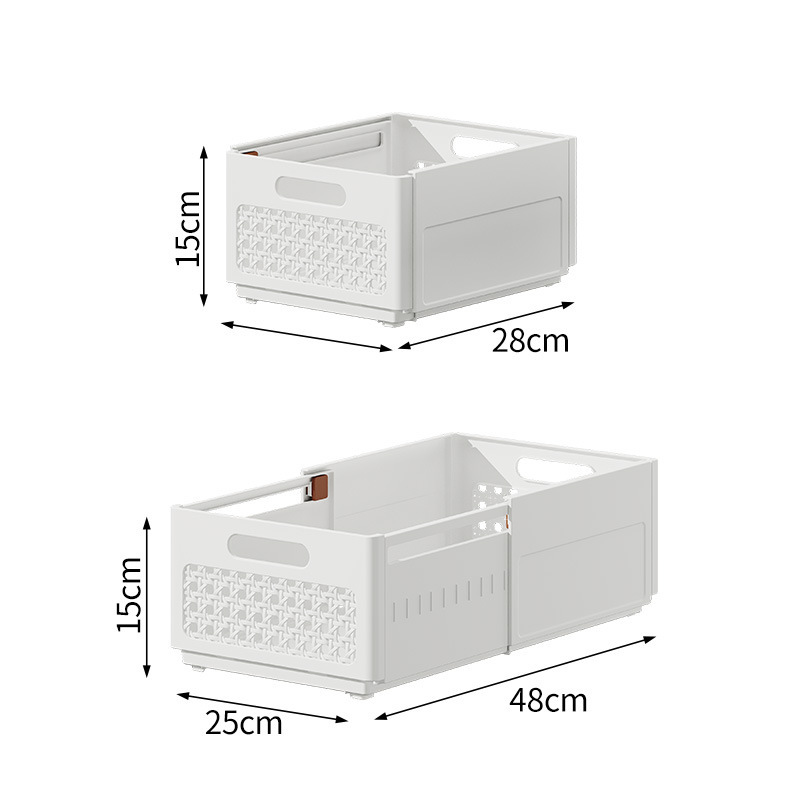 Clothes Storage Box Expandable Wardrobe Clothes Organiser Layered Plastic Assembled Storage Organizer Underwear Boxes: Pink