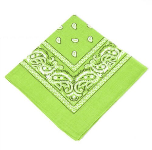 Newest Scarf Headband Bandanas Head wrap Cotton Head Wrap Neck Wristband Handkerchief Black White Pink: Green