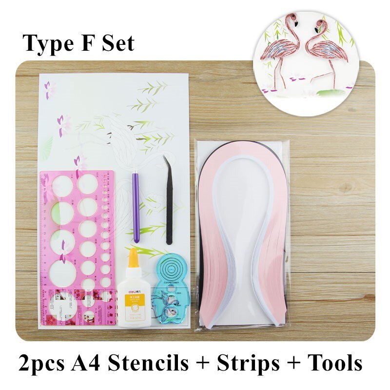 Quilling Paper Art A4 Template Paper Filigree Pattern Quilling Paper Stencils Origami Template Wall Art Filigree Paper Art: Type F Set