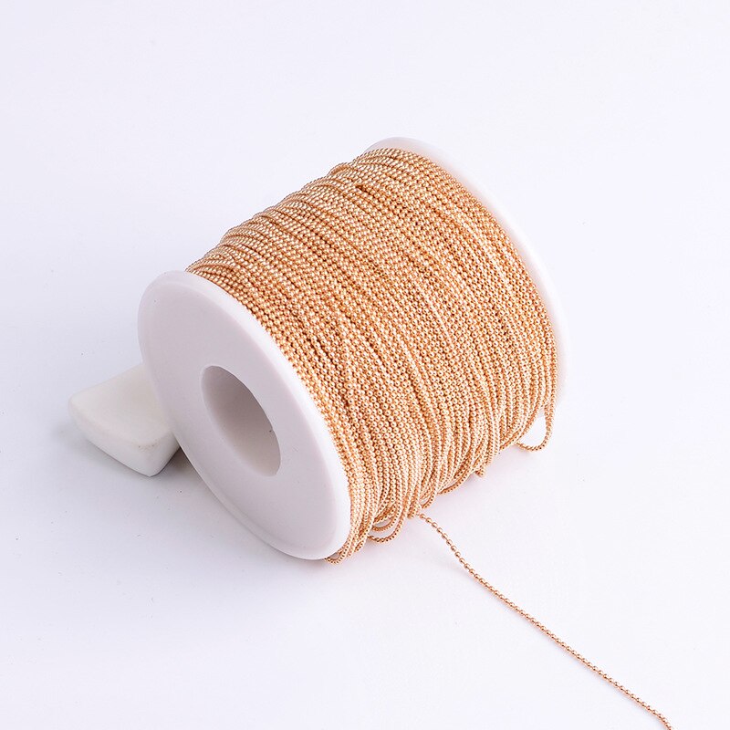 5Meters 10Meters KC Gold Necklace Chain Roll Metal Iron Necklace Chain for Jewelry Making Components Handmade DIY: B1149 KC 1.2mm / 5meters