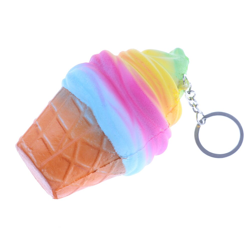 9,2 CM Eis Regenbogen Farbe Squishy Spielzeug Telefon Riemen Lindert betonen Langsam steigend Bunte Süß Duftenden Kind Spielzeug