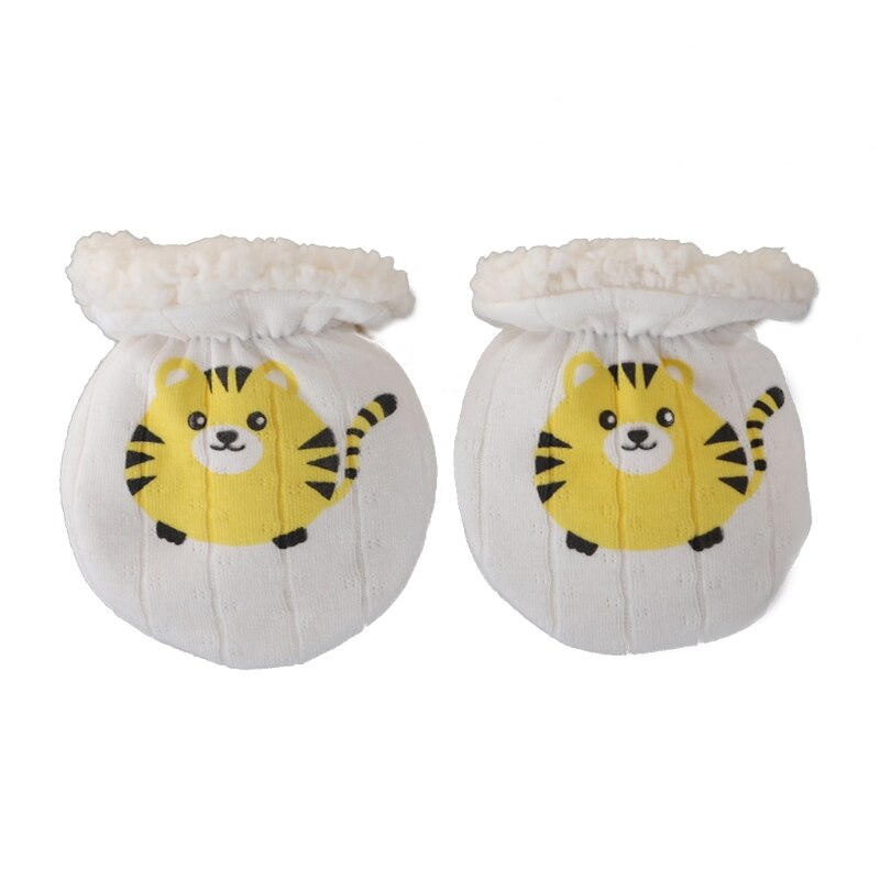Guantes cálidos de invierno para bebés, manoplas de lana gruesas antiarañazos para niños y niñas de 0 a 6 meses: Y-1