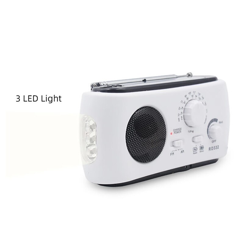 Multifunctional Hand Crank Generator Radio LED Flashlight Emergency Hand Radio