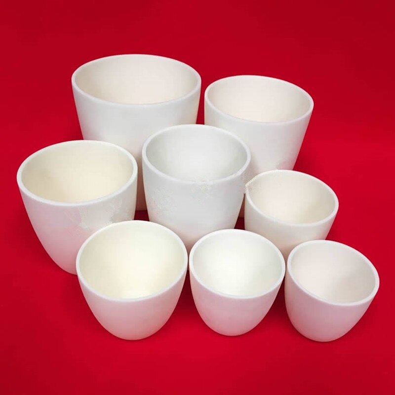 Creuset en Alumine Pure à 99% en Céramique, Capacité de 20/25/30/40/50/70/100/200/300/500/600/800/1300 ml, en Forme d&#39;Arc