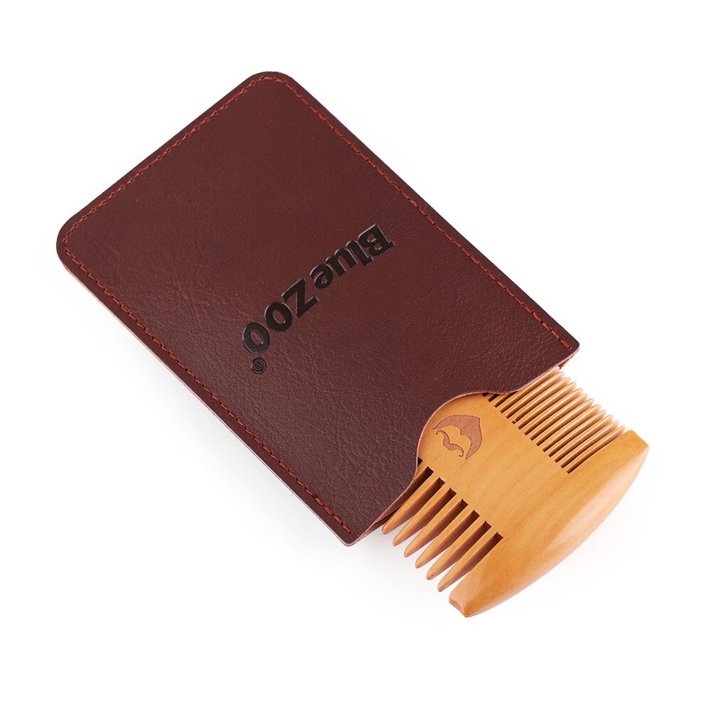 Anti Static Wooden Beard Comb Wood Pocket Comb with Fine Coarse Teeth For Beard Hair Mustaches Beard Hair Comb Maquiagem