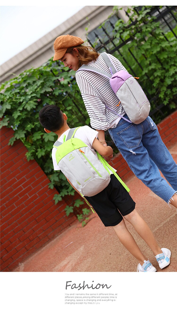 10L Outdoor Sport Licht Gewicht Waterdichte Rugzak Reizen Wandelen Tas Rits Verstelbare Riem Camping Knapzak Mannen Vrouwen Kind