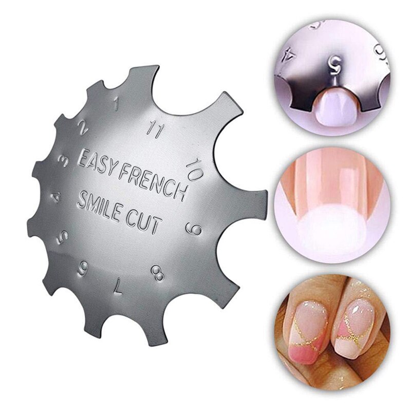 1pcs Nail Cutter Stencil DIY French Smile Nail Art Tool Manicure Tools Nail Art Tools Nail Clipper