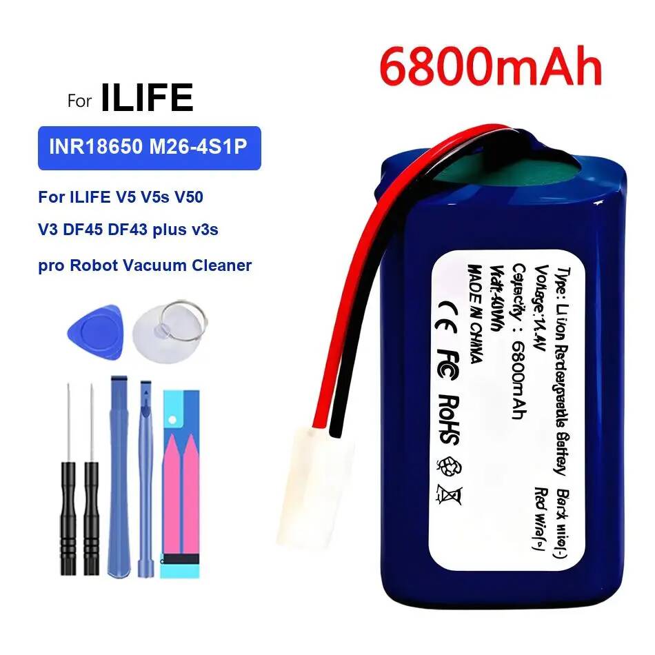 INR18650 M26-4S1P Batterij Voor Ilife V5 V5s V50 V3 DF45 DF43 V3s Robot Stofzuiger Plus Pro: Geel