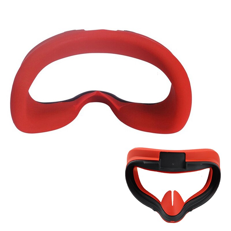 Eye Mask Cover Voor Oculus Quest 2 Vr Bril Siliconen Anti-Zweet Licht Blokkeren Beschermende Eye Cover Case Vr accessoires: red