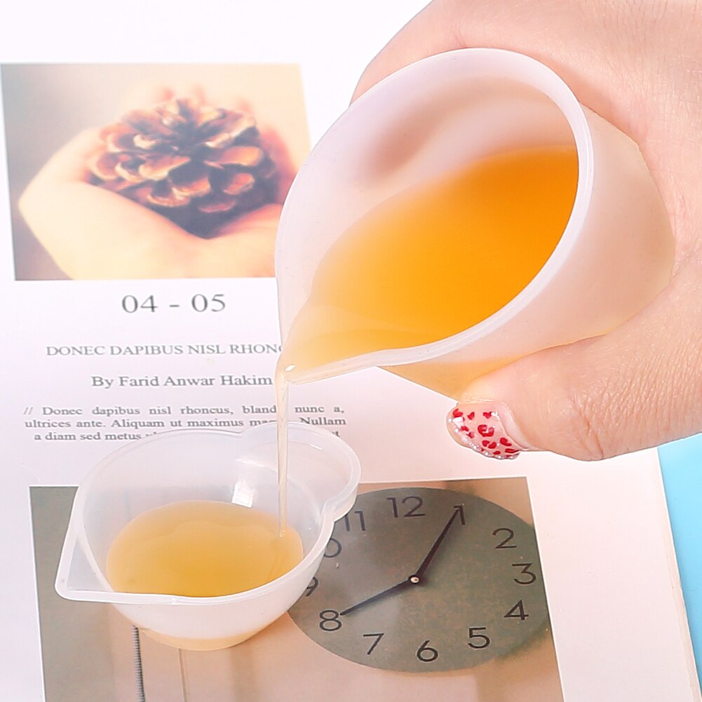 Epoxy Resin Casting Tools Kit Measuring Cup Silicone Mat Stirrer Mixing Dropper Stirring Stick Finger Cots Craft Jewelry Making