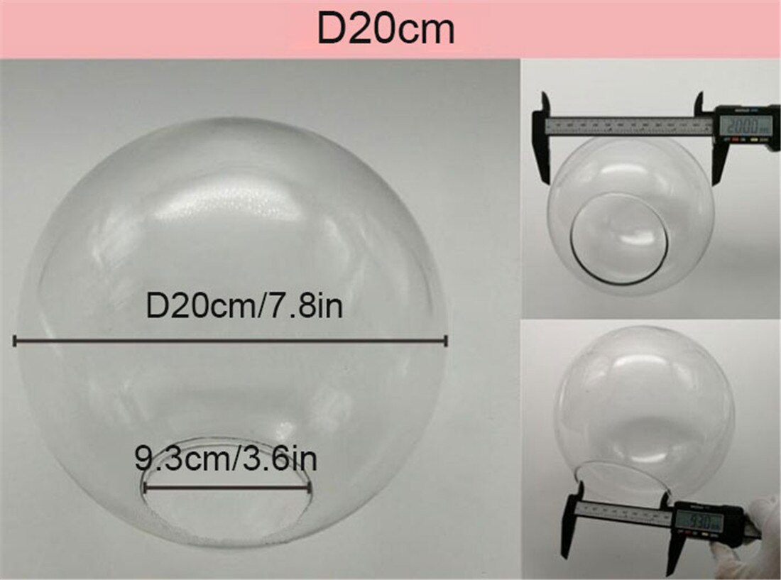 Doorzichtige Globe Glazen Lampenkap Transparante Lampenkappen Fitting Lamp D 13Cm D 15Cm D 20Cm D 25Cm Ronde Lichtkap Vervanging Voor Diy: Blauw