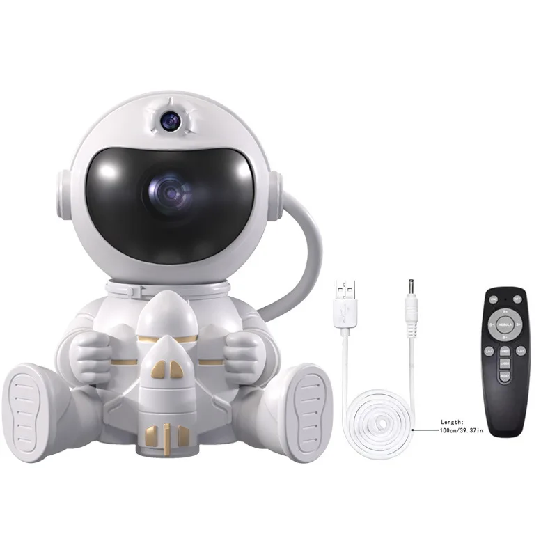 Proyector de astronauta Xiaomi, luz nocturna LED, galaxia, estrellas, nebulosa, lámparas de techo para decoración de sala de juegos, para niños: changeable
