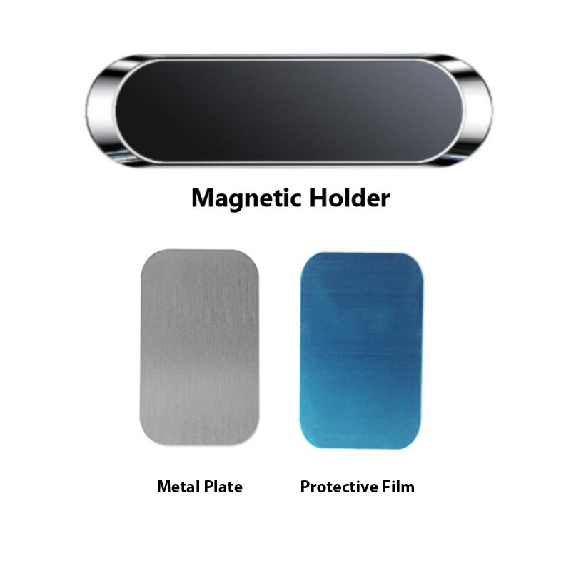 Magnetic Universal Car Phone Holder Dashboard Mini Strip Shape Stand in Car For iPhone Xiaomi Metal Magnet GPS Mount for Wall: C