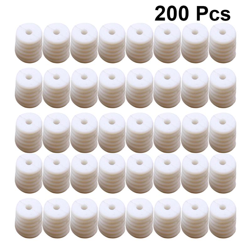 Hebilla ajustable de silicona antideslizante, con regulador de cuerda protectora de silicona, hebilla antideslizante 200 Uds./250 Uds.: White 200pcs