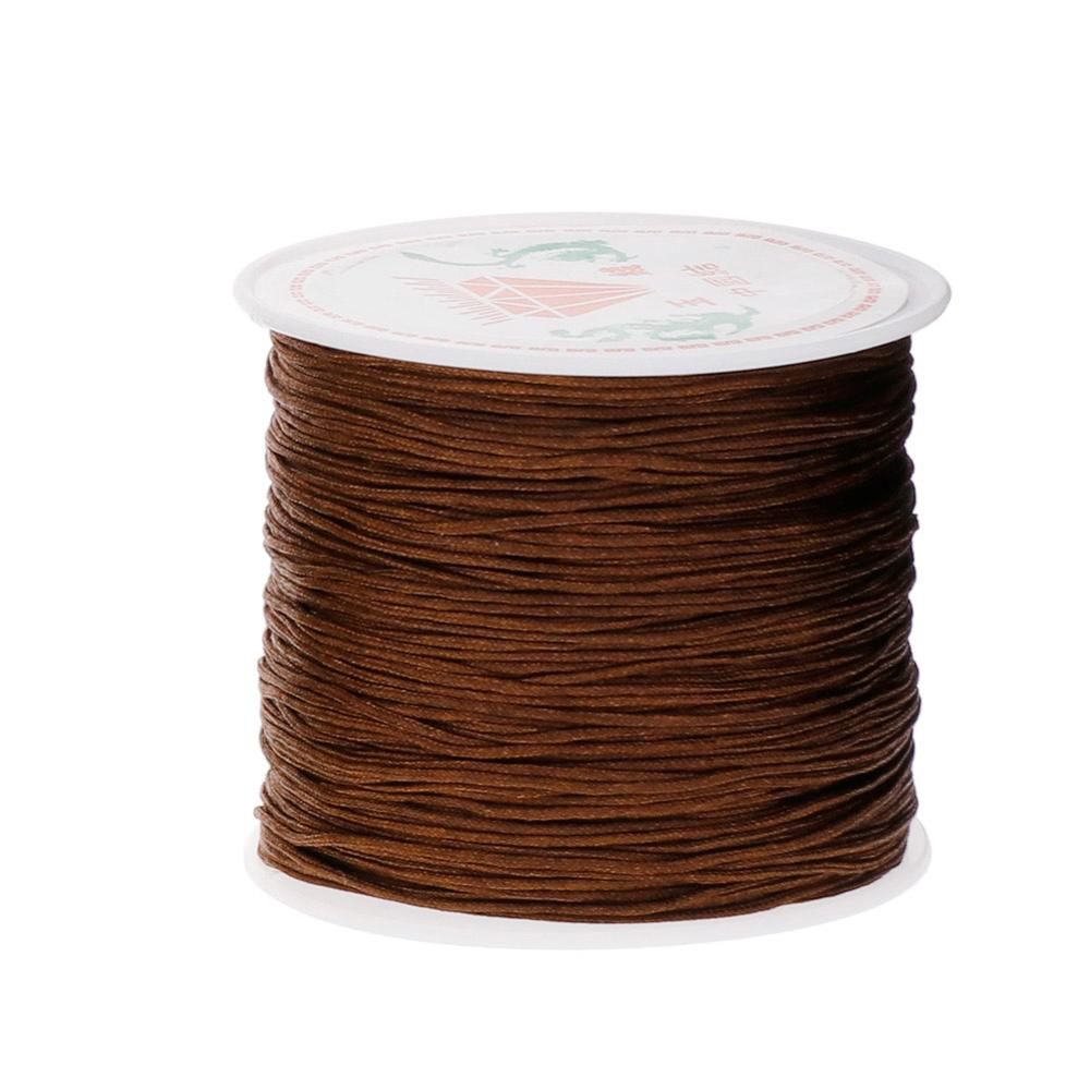 45m/ rollen kleurrijke beginners nylon chinese knoop armband handwerk koord draad macramé diy kralen koord koord gevlochten koord: Lichte koffie