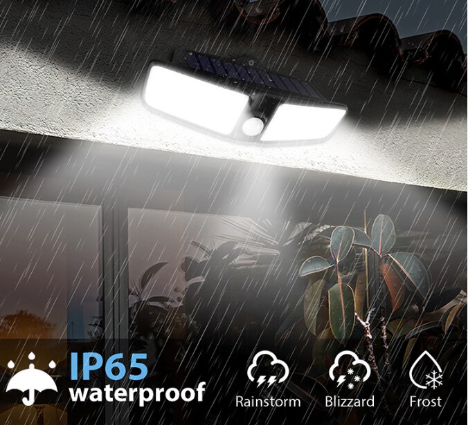 LED Spotlight 100Leds Waterproof Spotlights Searchlight Outdoor Sensor Floodlight Garden Light Two-Sided Illumination