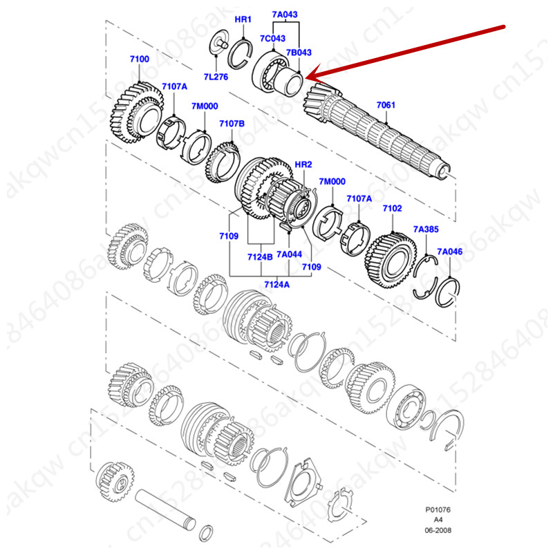 Car Output shaft bearing 2005Fo rdF oc us2015 Wave box twoaxis bearing