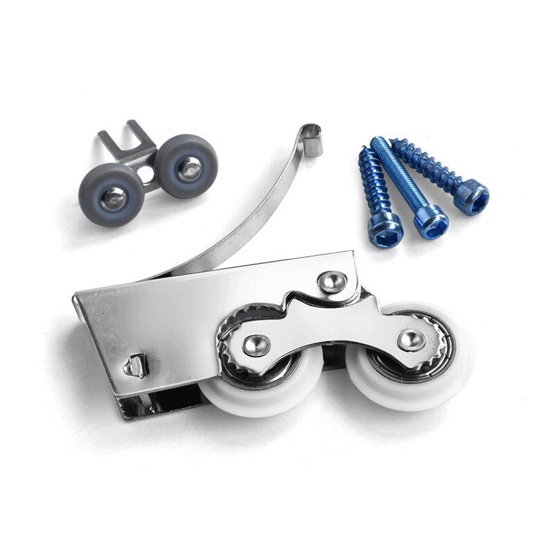 2pcs Double Wheel Door Runners Rollers Replacement Window Door Wheels Sliding Enclosure Wheels Pulleys For Home Wardrobe