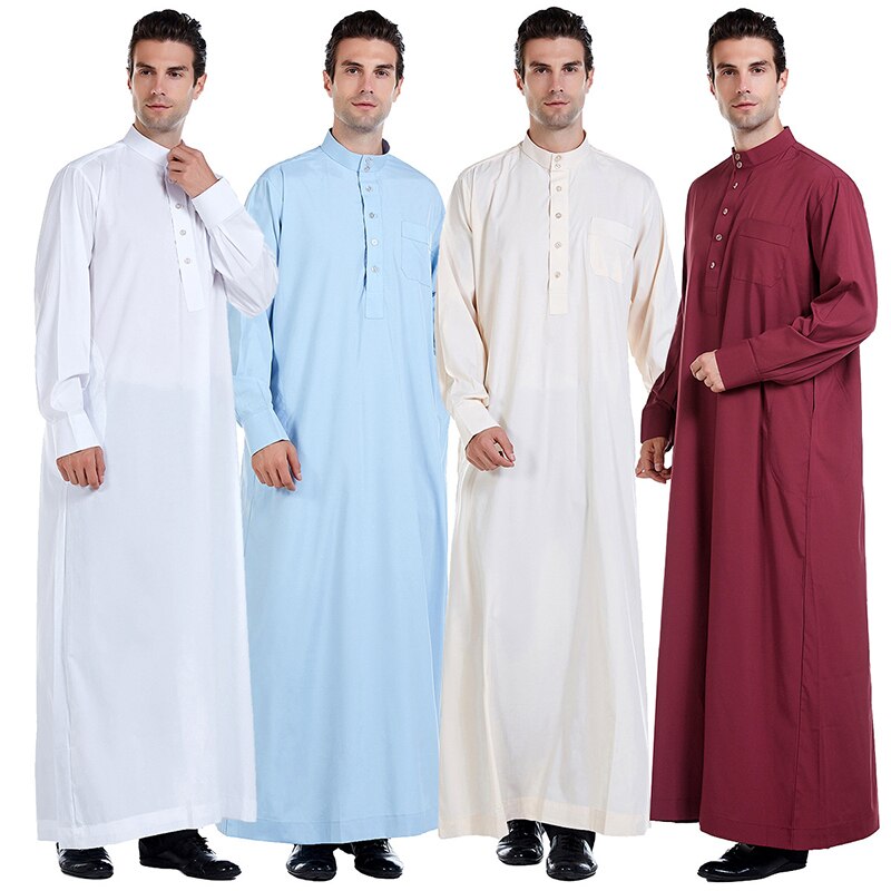 Abaya Moslim Jurk Pakistan Islamitische Kleding Heren Arabische Gewaad Saudi Arabië Jubba Thobe Kleding Mannen Kaftan Oman Qamis Homme