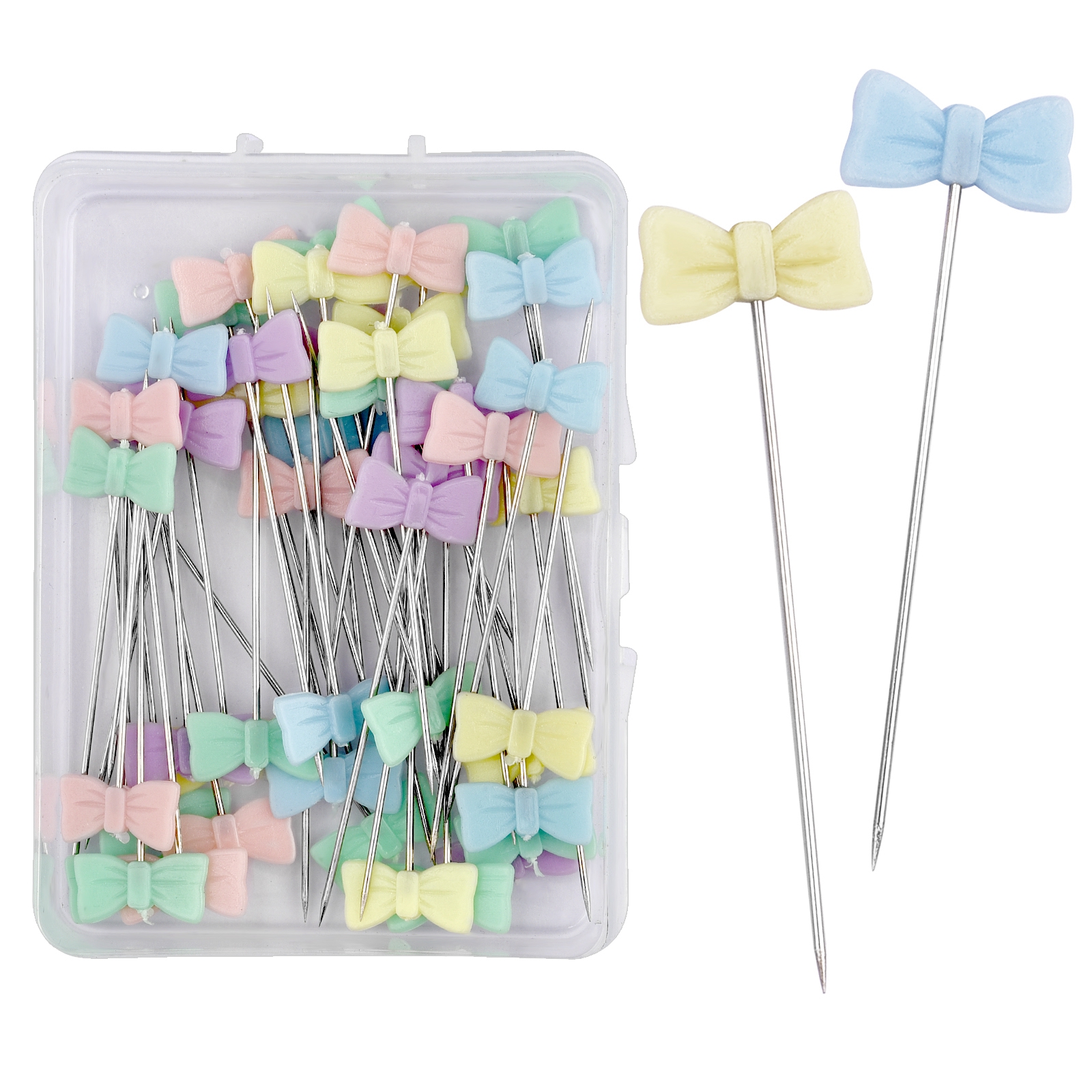 100/50 Uds. Alfileres de costura bordado herramientas para acolchar aguja fija alfileres de botón de Metal herramientas de accesorios de costura DIY: M / Verde militar